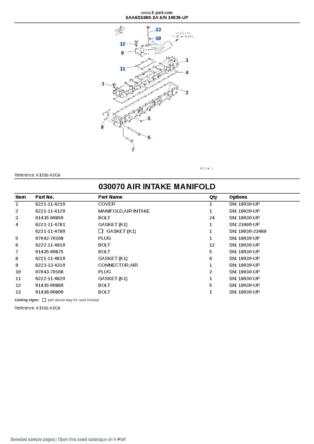 SAA6D108E-2A S/N 19030-UP – sample page 8 SAA6D108E-2A S/N 19030-UP – sample page 8