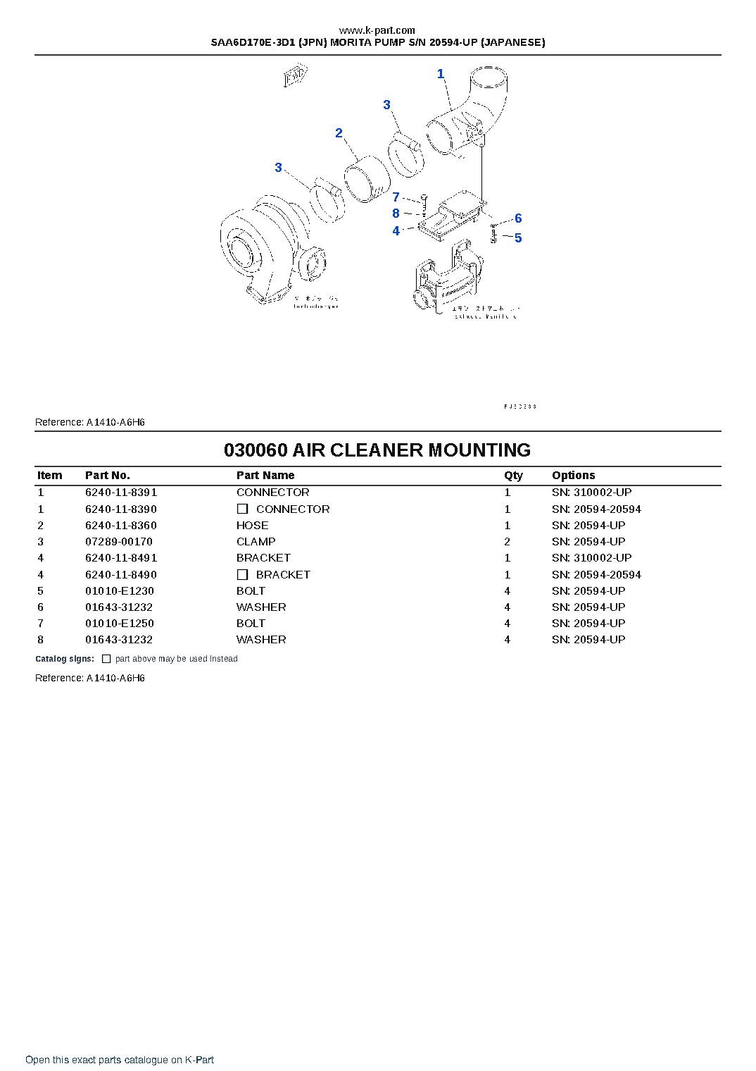 SAA6D170E-3D1 (JPN) MORITA PUMP S/N 20594-UP (JAPANESE) – sample page 8 SAA6D170E-3D1 (JPN) MORITA PUMP S/N 20594-UP (JAPANESE) – sample page 8