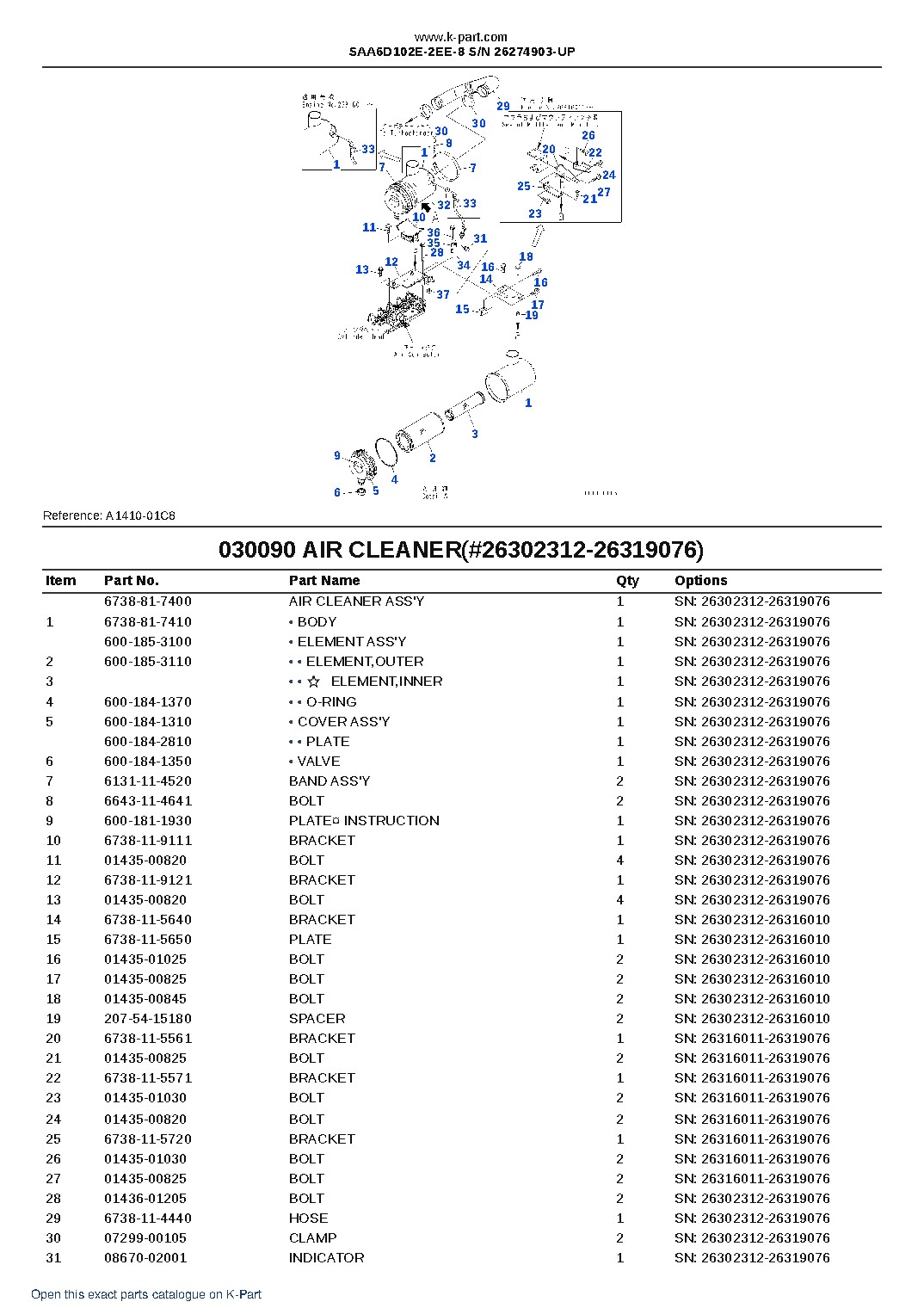 SAA6D102E-2EE-8 S/N 26274903-UP – sample page 10 SAA6D102E-2EE-8 S/N 26274903-UP – sample page 10