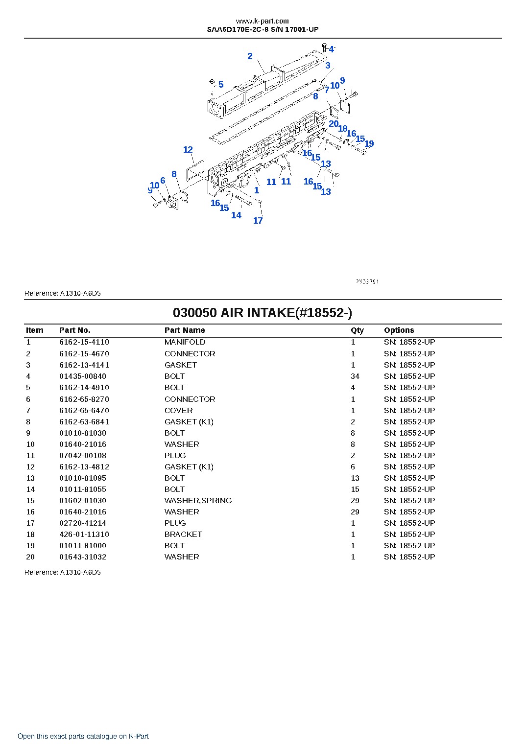 SAA6D170E-2C-8 S/N 17001-UP – sample page 6 SAA6D170E-2C-8 S/N 17001-UP – sample page 6