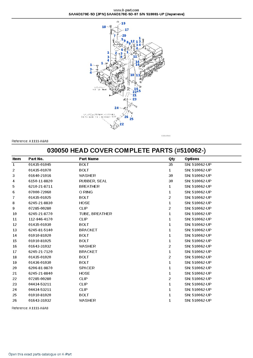 SAA6D170E-5D (JPN) SAA6D170E-5D-07 S/N 510001-UP (Japanese) – sample page 6