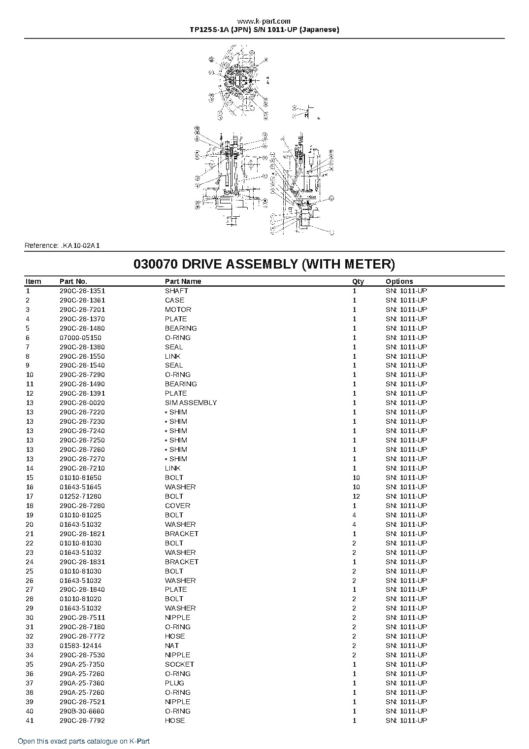 TP125S-1A (JPN) S/N 1011-UP (Japanese) – sample page 10 TP125S-1A (JPN) S/N 1011-UP (Japanese) – sample page 10