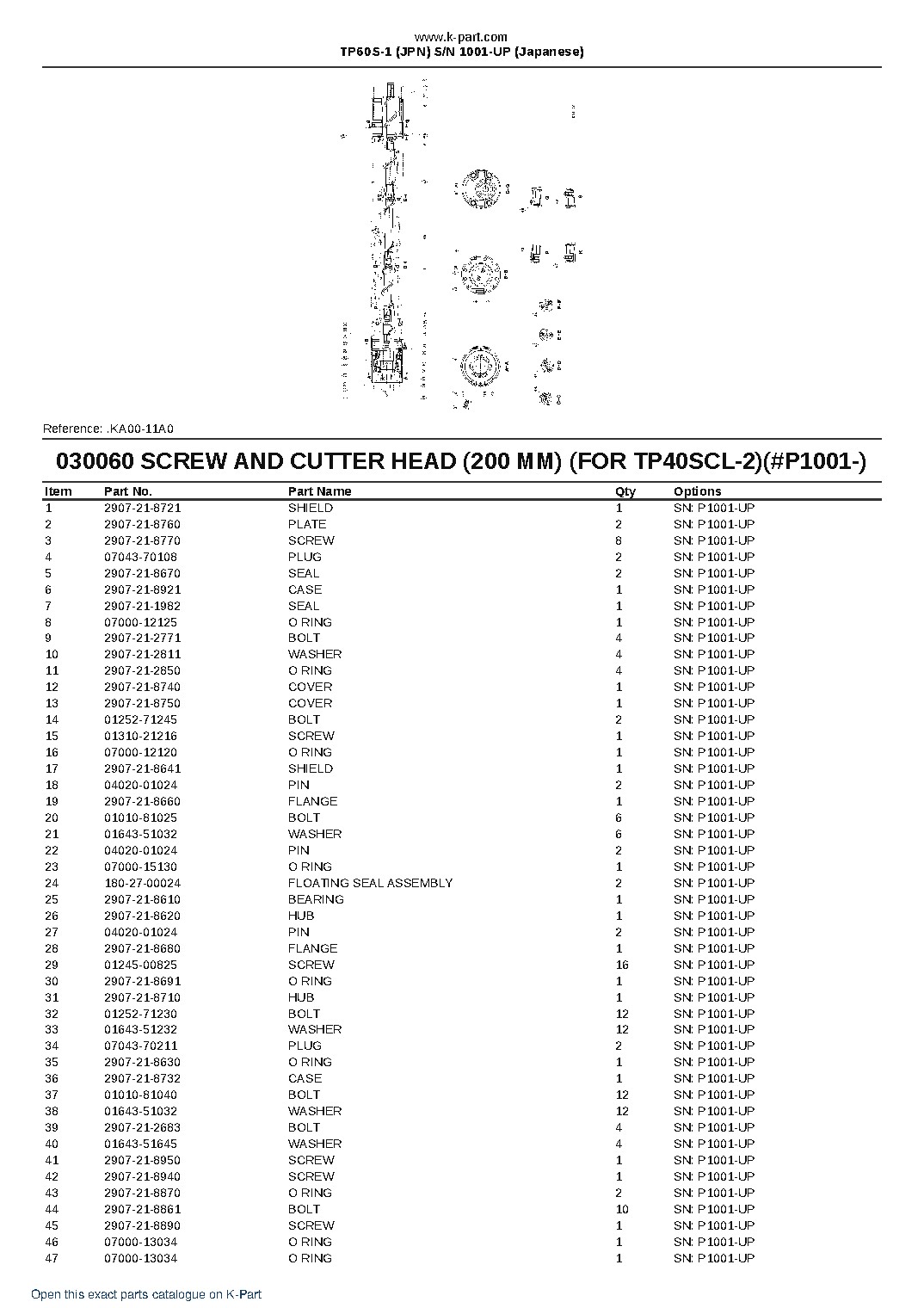 TP60S-1 (JPN)  S/N 1001-UP (Japanese) – sample page 8