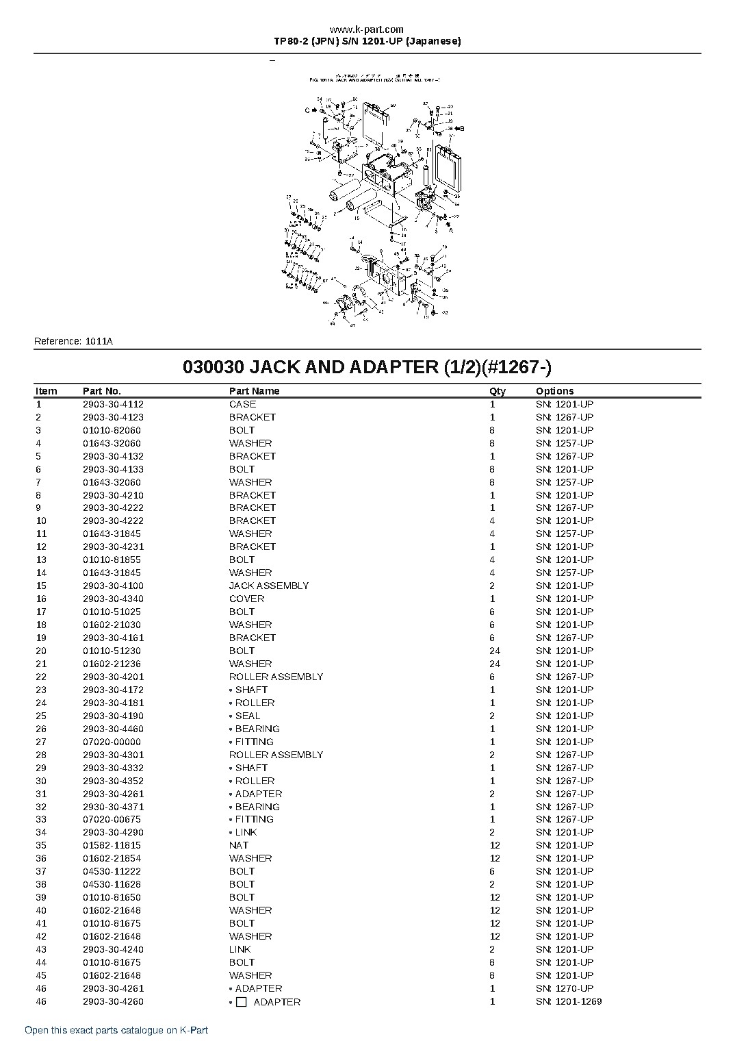 TP80-2 (JPN) S/N 1201-UP (Japanese) – sample page 4 TP80-2 (JPN) S/N 1201-UP (Japanese) – sample page 4
