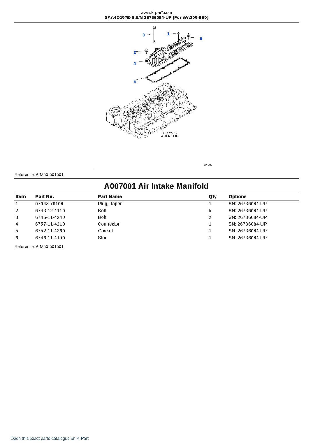 SAA4D107E-5 S/N 26736084-UP (For WA200-8E0) – sample page 7