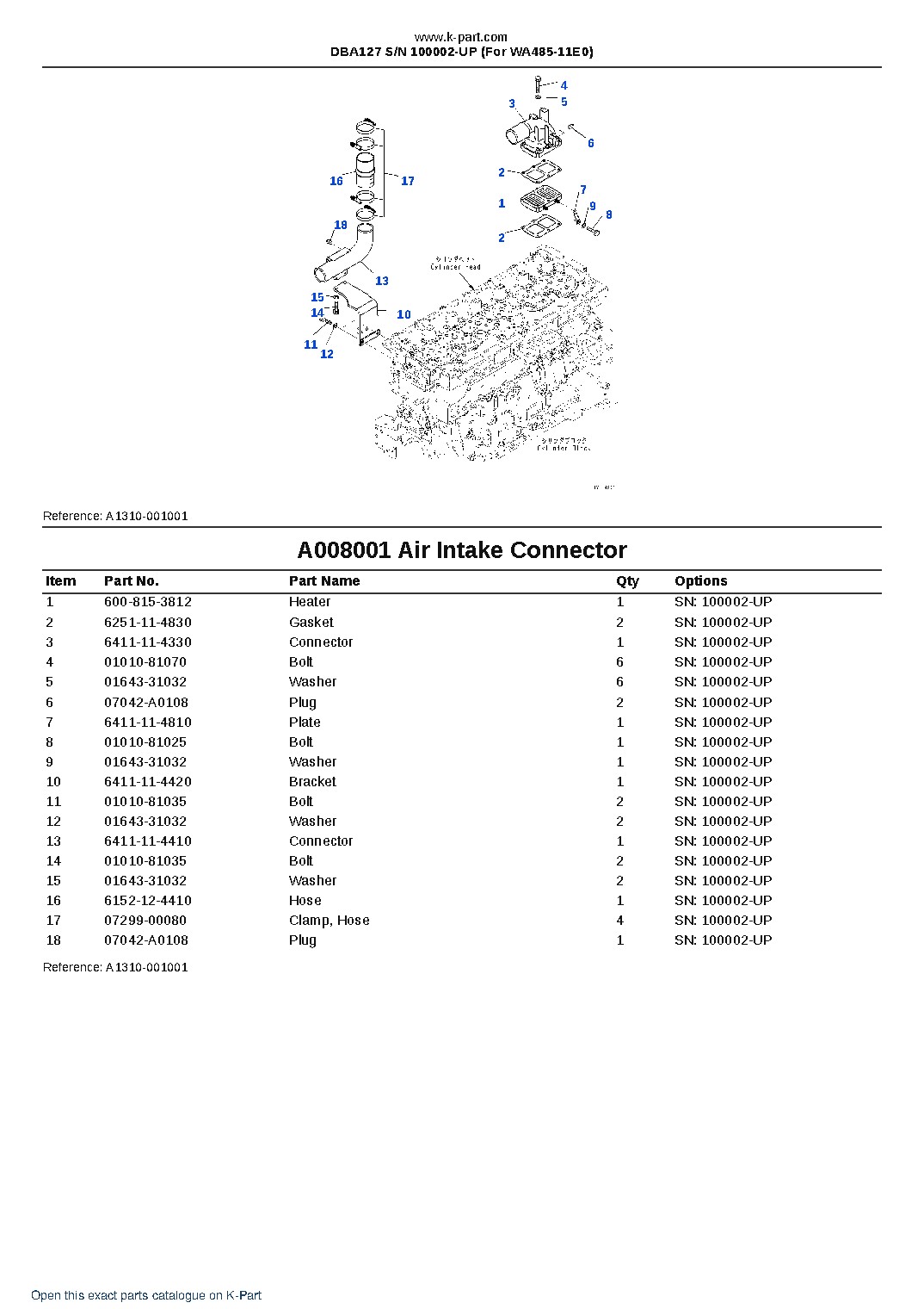 DBA127 S/N 100002-UP (For WA485-11E0) – sample page 10 DBA127 S/N 100002-UP (For WA485-11E0) – sample page 10