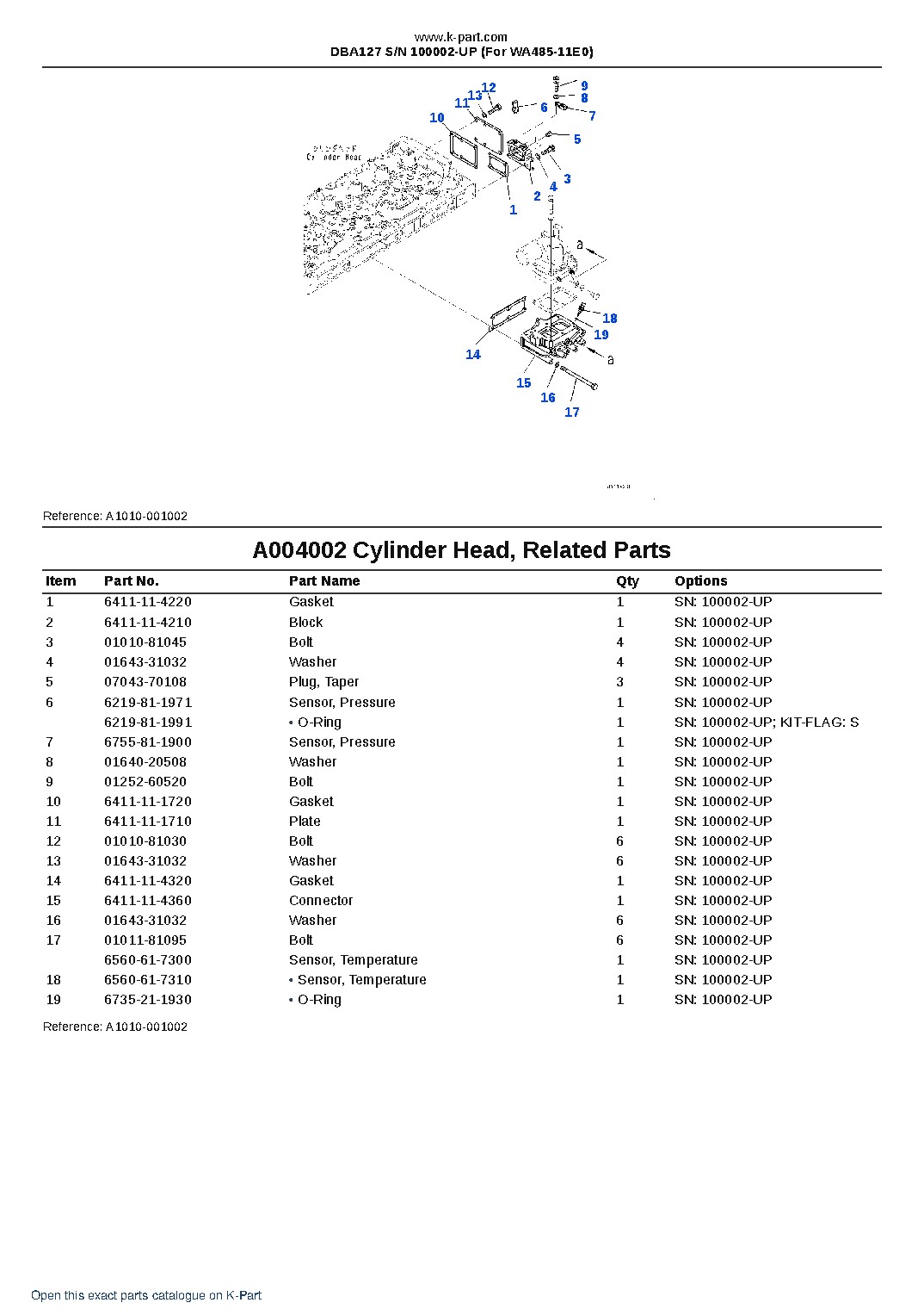 DBA127 S/N 100002-UP (For WA485-11E0) – sample page 6 DBA127 S/N 100002-UP (For WA485-11E0) – sample page 6