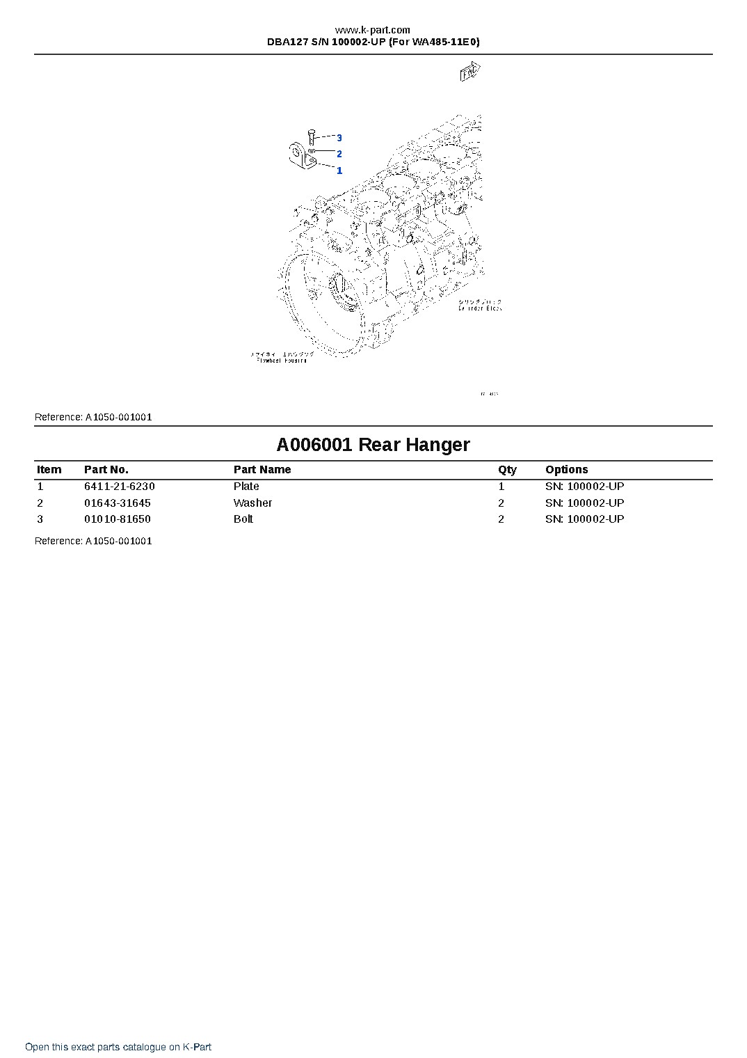 DBA127 S/N 100002-UP (For WA485-11E0) – sample page 8 DBA127 S/N 100002-UP (For WA485-11E0) – sample page 8