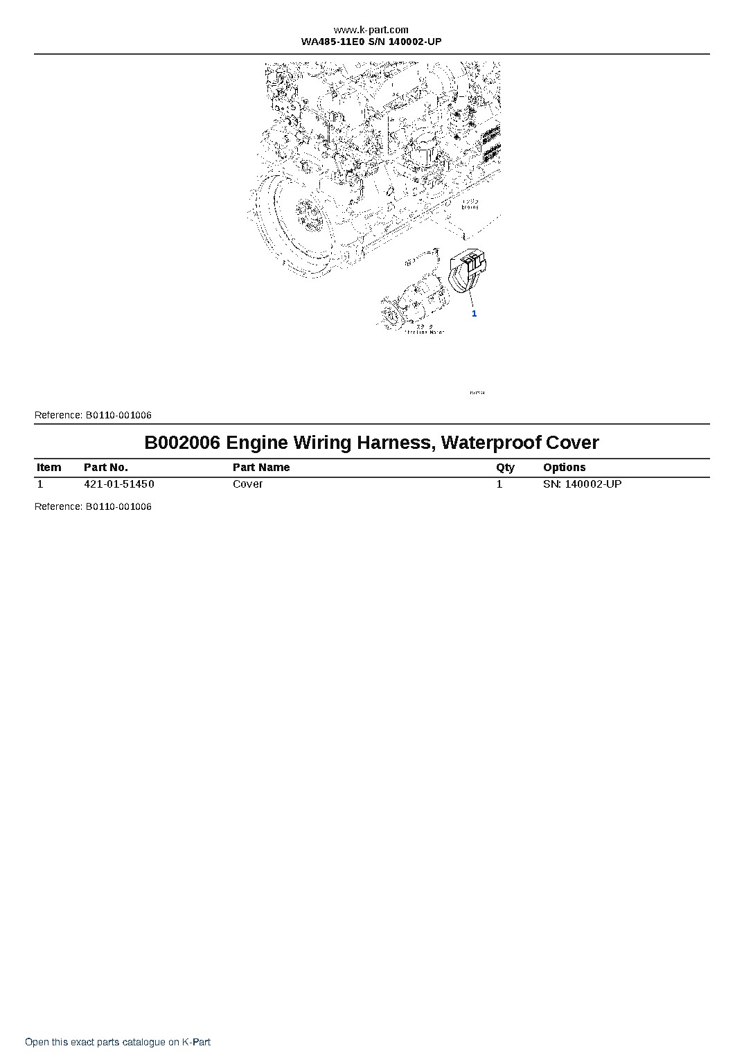 WA485-11E0 S/N 140002-UP – sample page 10 WA485-11E0 S/N 140002-UP – sample page 10