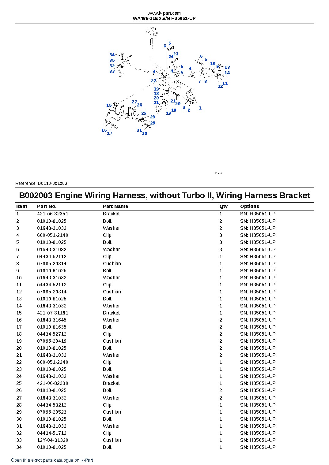 WA485-11E0 S/N H35051-UP – sample page 6 WA485-11E0 S/N H35051-UP – sample page 6