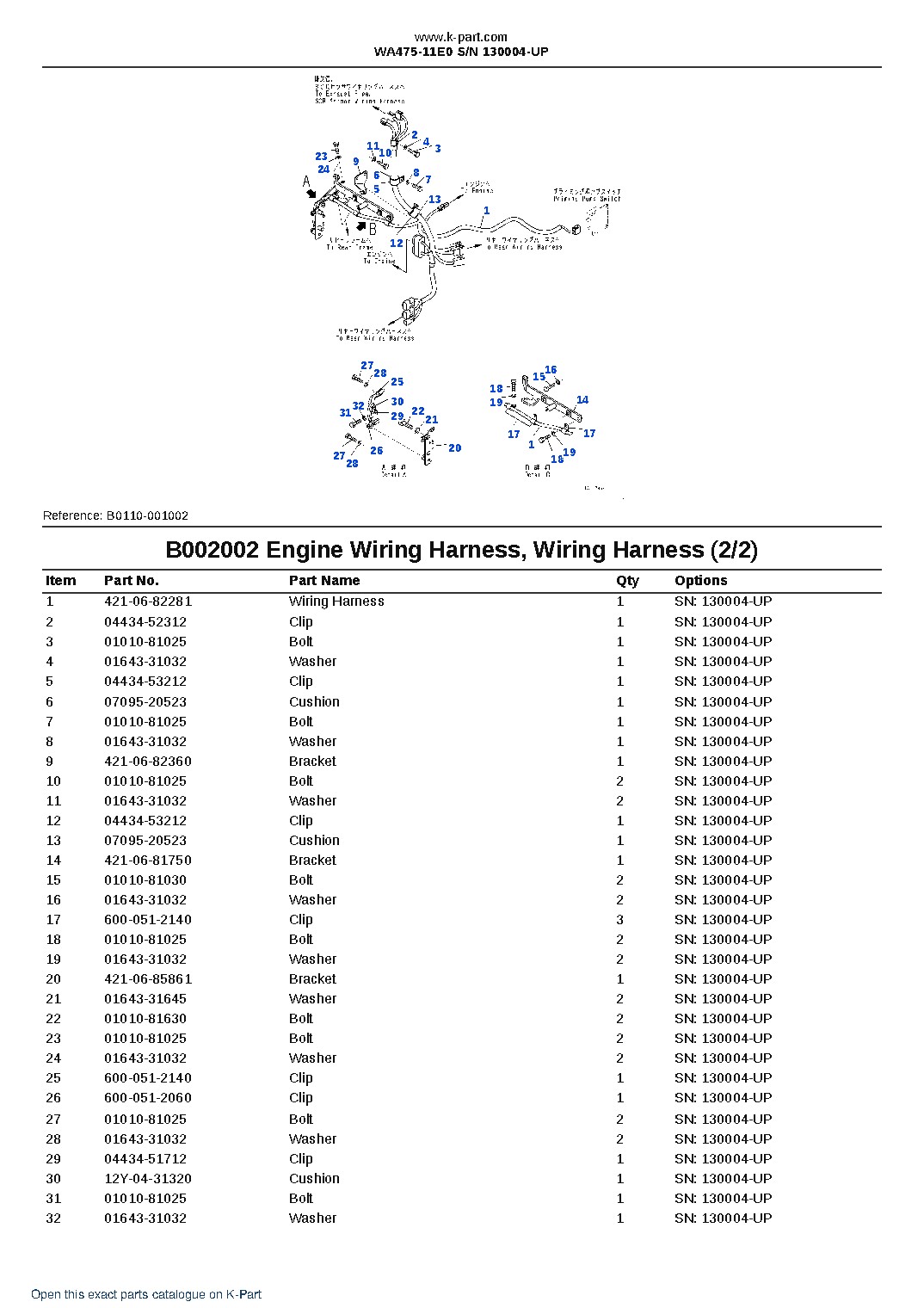 WA475-11E0 S/N 130004-UP – sample page 4 WA475-11E0 S/N 130004-UP – sample page 4