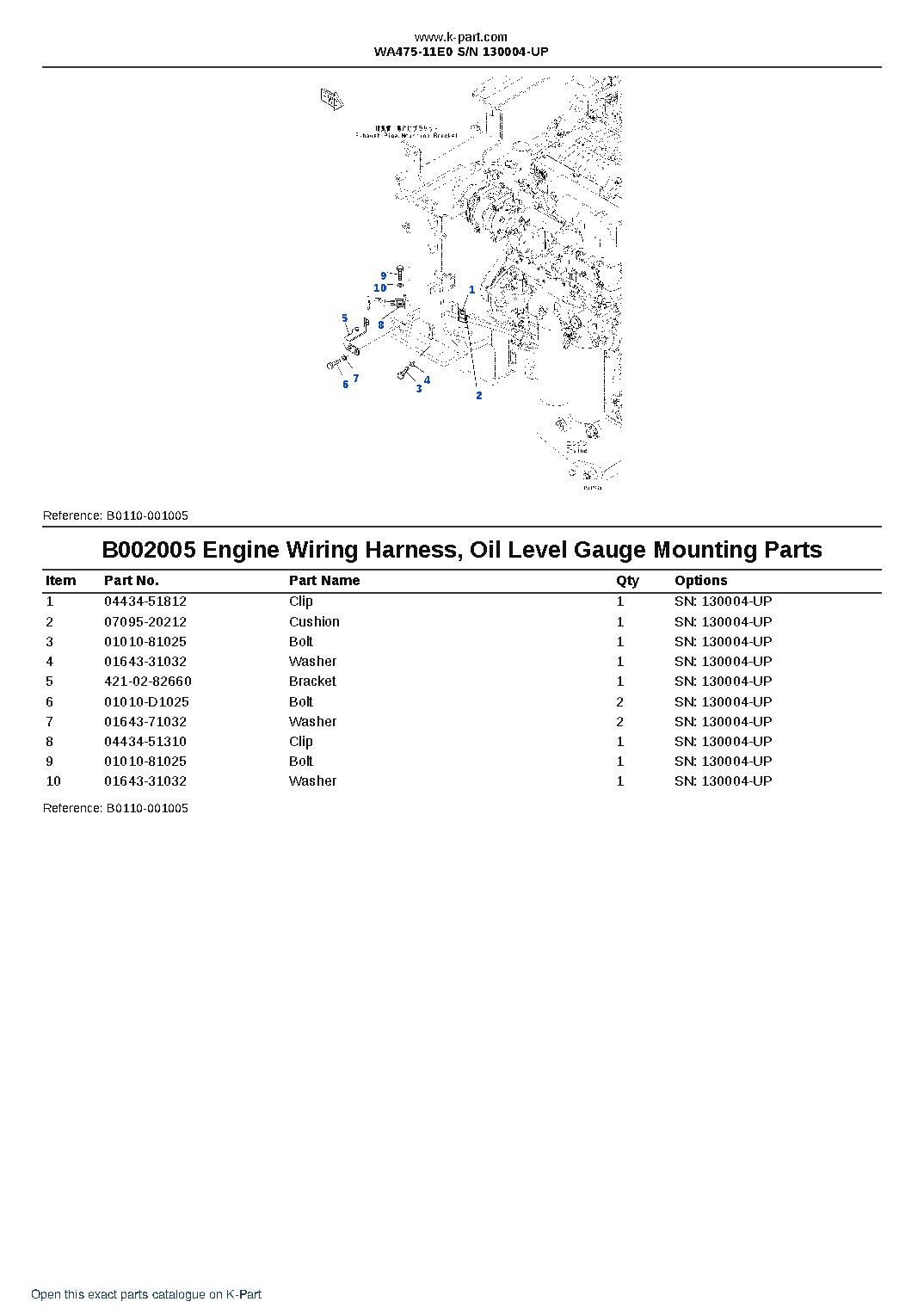 WA475-11E0 S/N 130004-UP – sample page 9 WA475-11E0 S/N 130004-UP – sample page 9