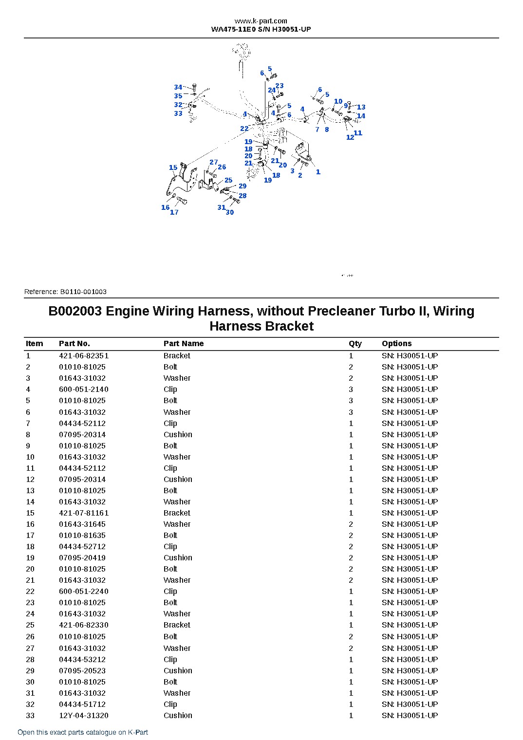 WA475-11E0 S/N H30051-UP – sample page 6 WA475-11E0 S/N H30051-UP – sample page 6