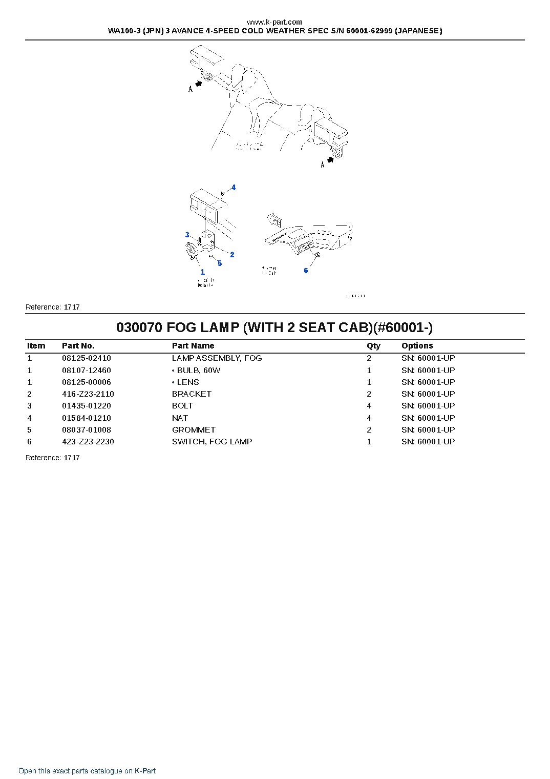 WA100-3 (JPN) 3 AVANCE 4-SPEED COLD WEATHER SPEC S/N 60001-62999 (JAPANESE) – sample page 10 WA100-3 (JPN) 3 AVANCE 4-SPEED COLD WEATHER SPEC S/N 60001-62999 (JAPANESE) – sample page 10