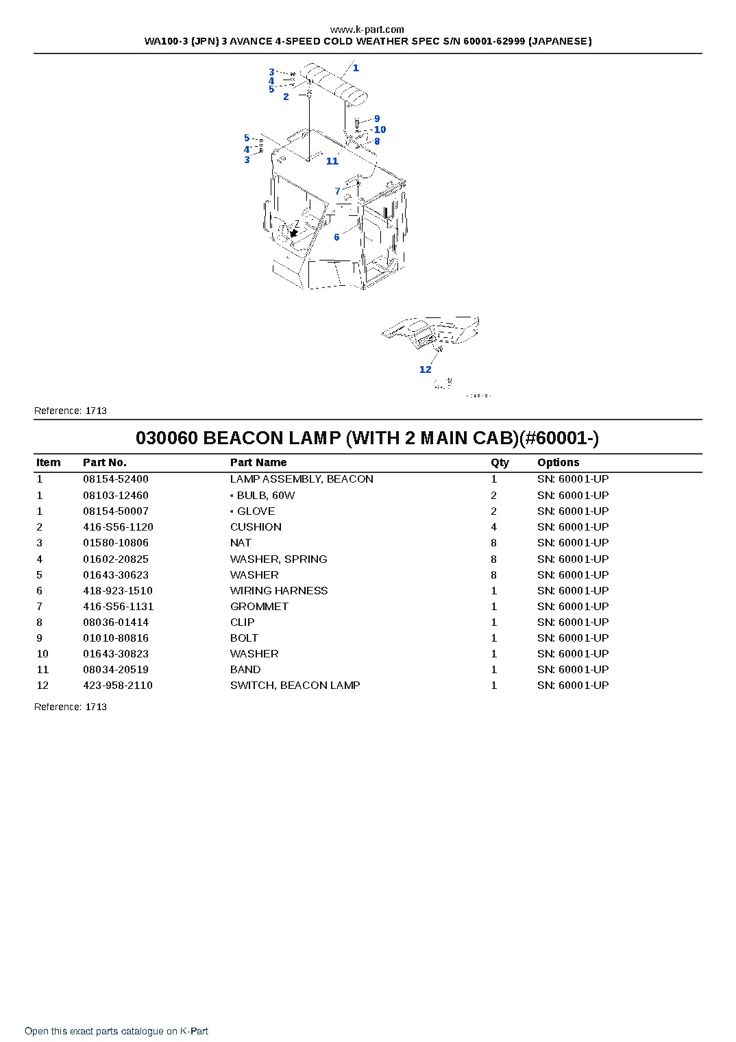 WA100-3 (JPN) 3 AVANCE 4-SPEED COLD WEATHER SPEC S/N 60001-62999 (JAPANESE) – sample page 9 WA100-3 (JPN) 3 AVANCE 4-SPEED COLD WEATHER SPEC S/N 60001-62999 (JAPANESE) – sample page 9