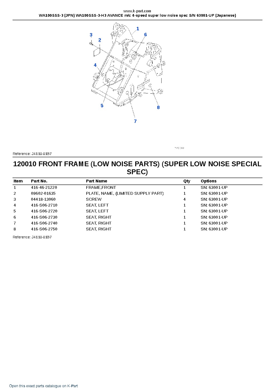 WA100SSS-3 (JPN) WA100SSS-3-H3 AVANCE m/c 4-speed super low noise spec S/N 63001-UP (Japanese) – sample page 10