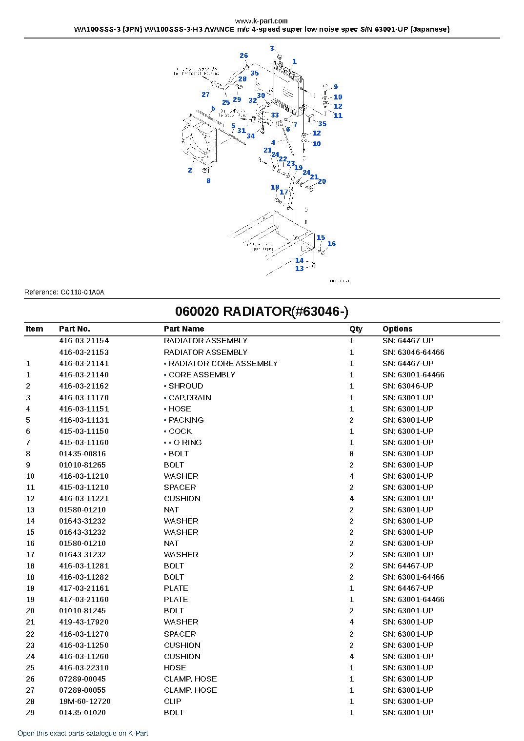 WA100SSS-3 (JPN) WA100SSS-3-H3 AVANCE m/c 4-speed super low noise spec S/N 63001-UP (Japanese) – sample page 7