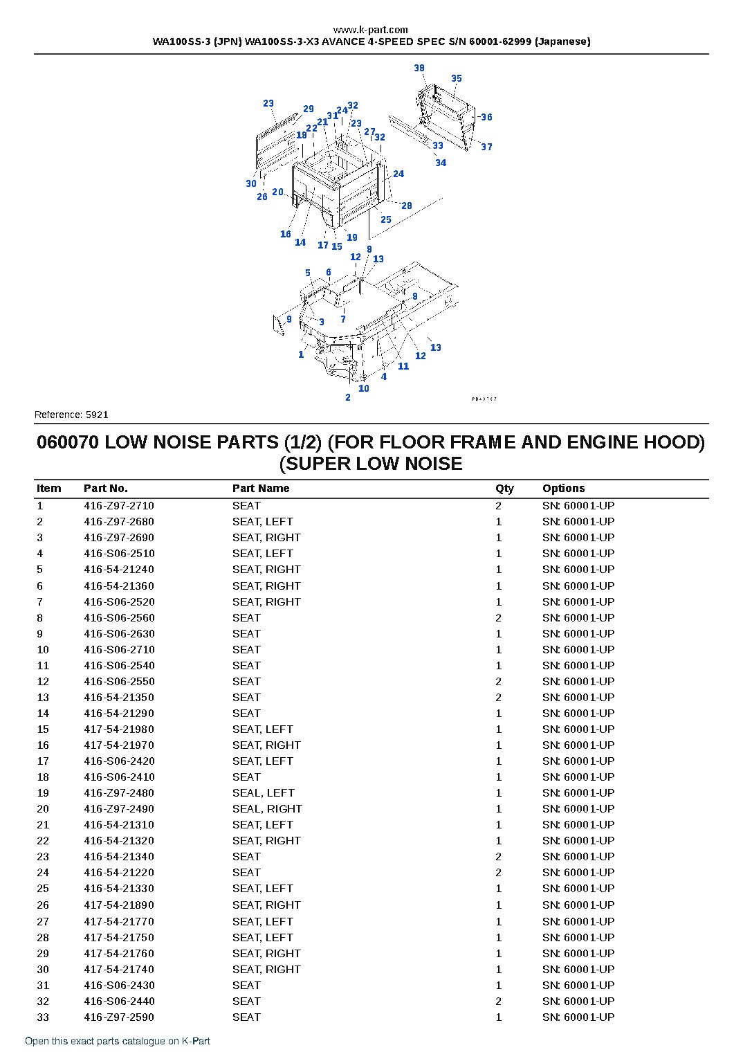 WA100SS-3 (JPN) WA100SS-3-X3 AVANCE 4-SPEED SPEC S/N 60001-62999 (Japanese) – sample page 10