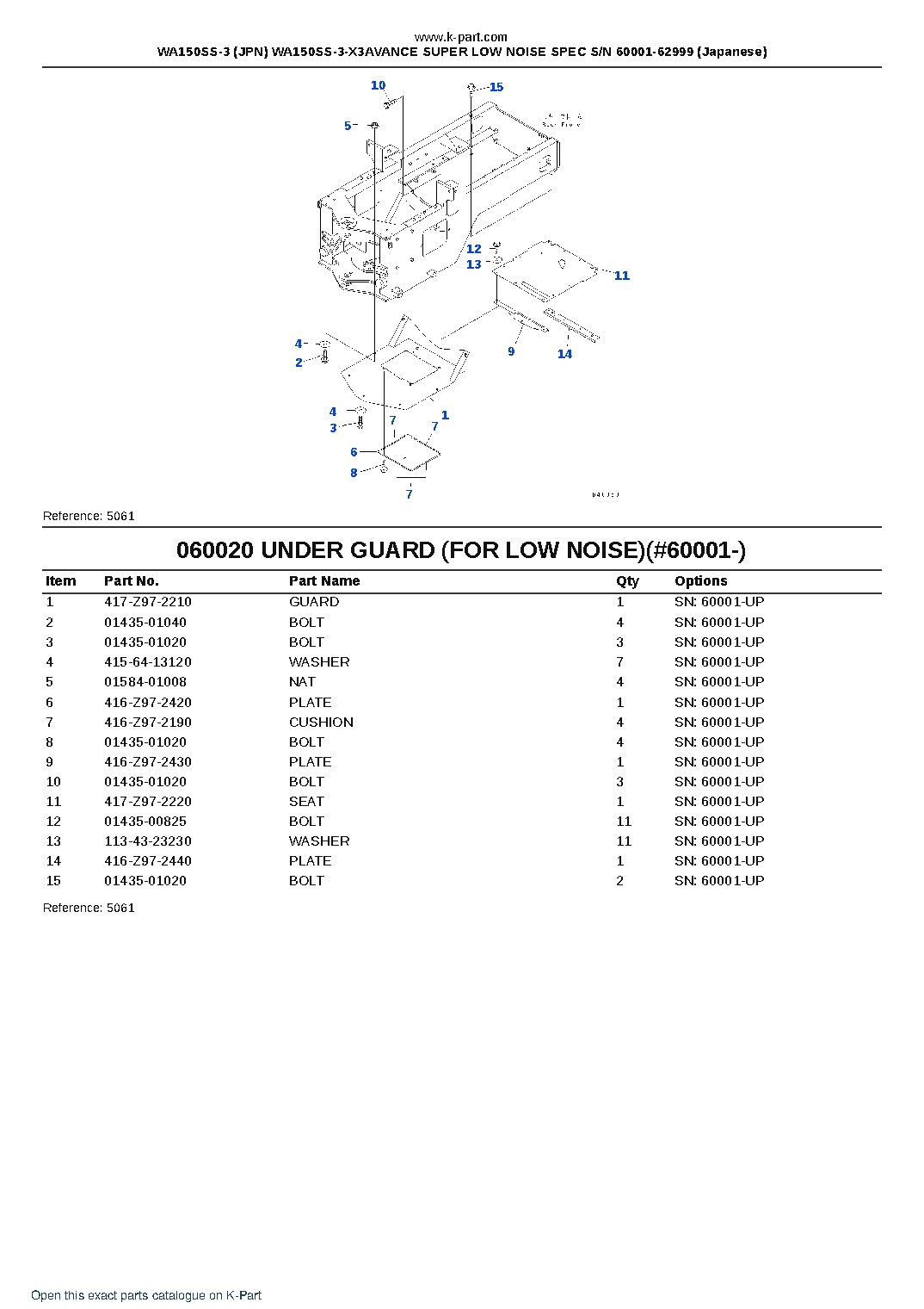 WA150SS-3 (JPN) WA150SS-3-X3AVANCE SUPER LOW NOISE SPEC S/N 60001-62999 (Japanese) – sample page 4