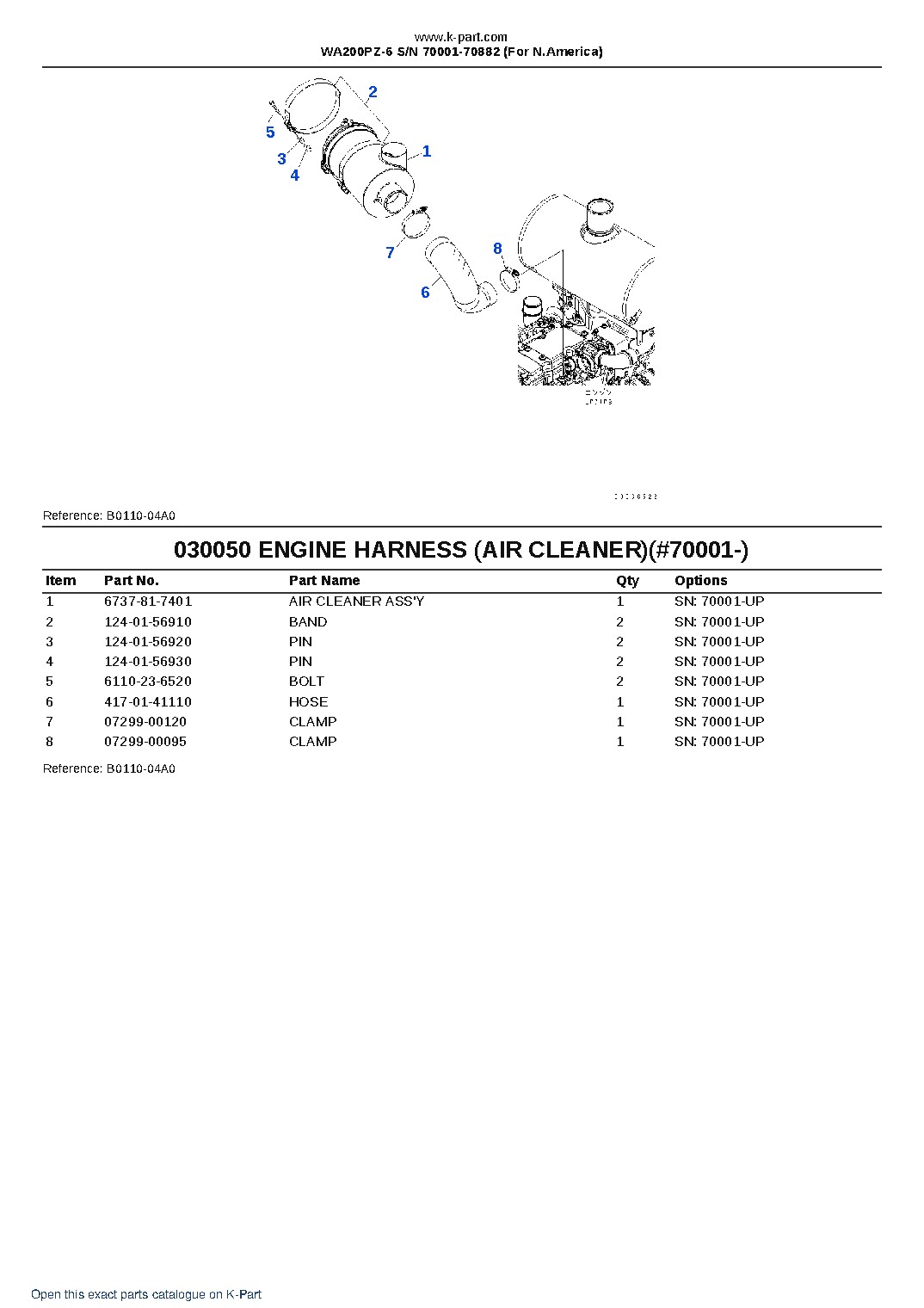 WA200PZ-6 S/N 70001-70882 (For N.America) – sample page 6