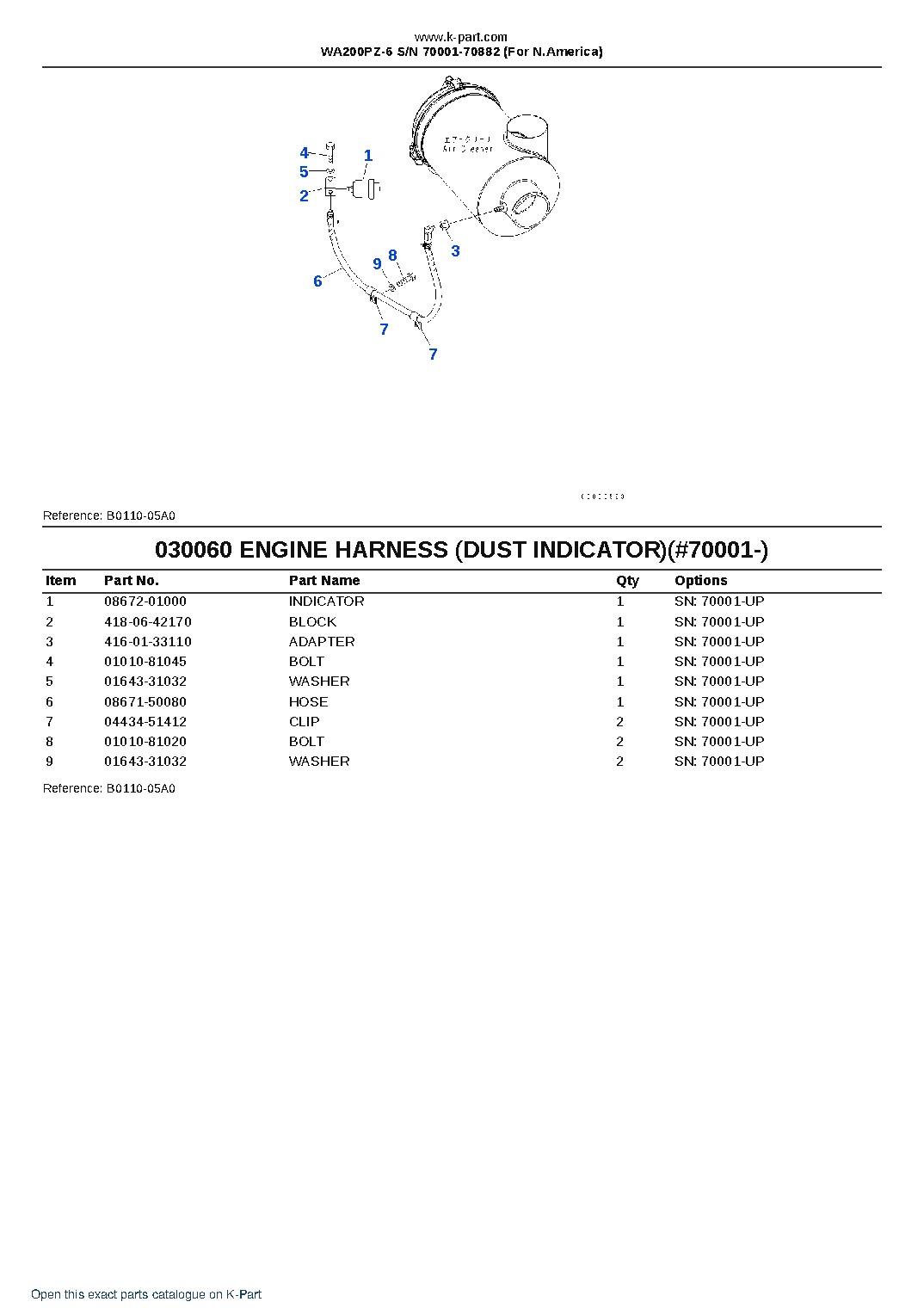 WA200PZ-6 S/N 70001-70882 (For N.America) – sample page 7