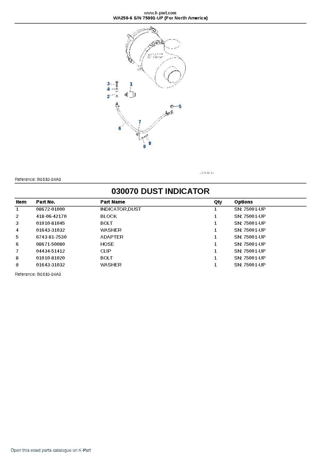 WA250-6 S/N 75001-UP (For North America) – sample page 9
