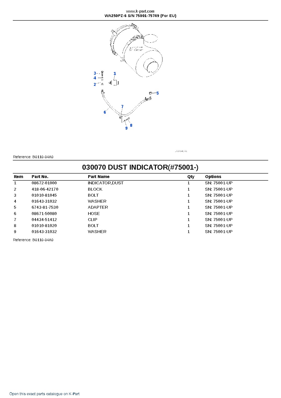 WA250PZ-6 S/N 75001-75749 (For EU) – sample page 9