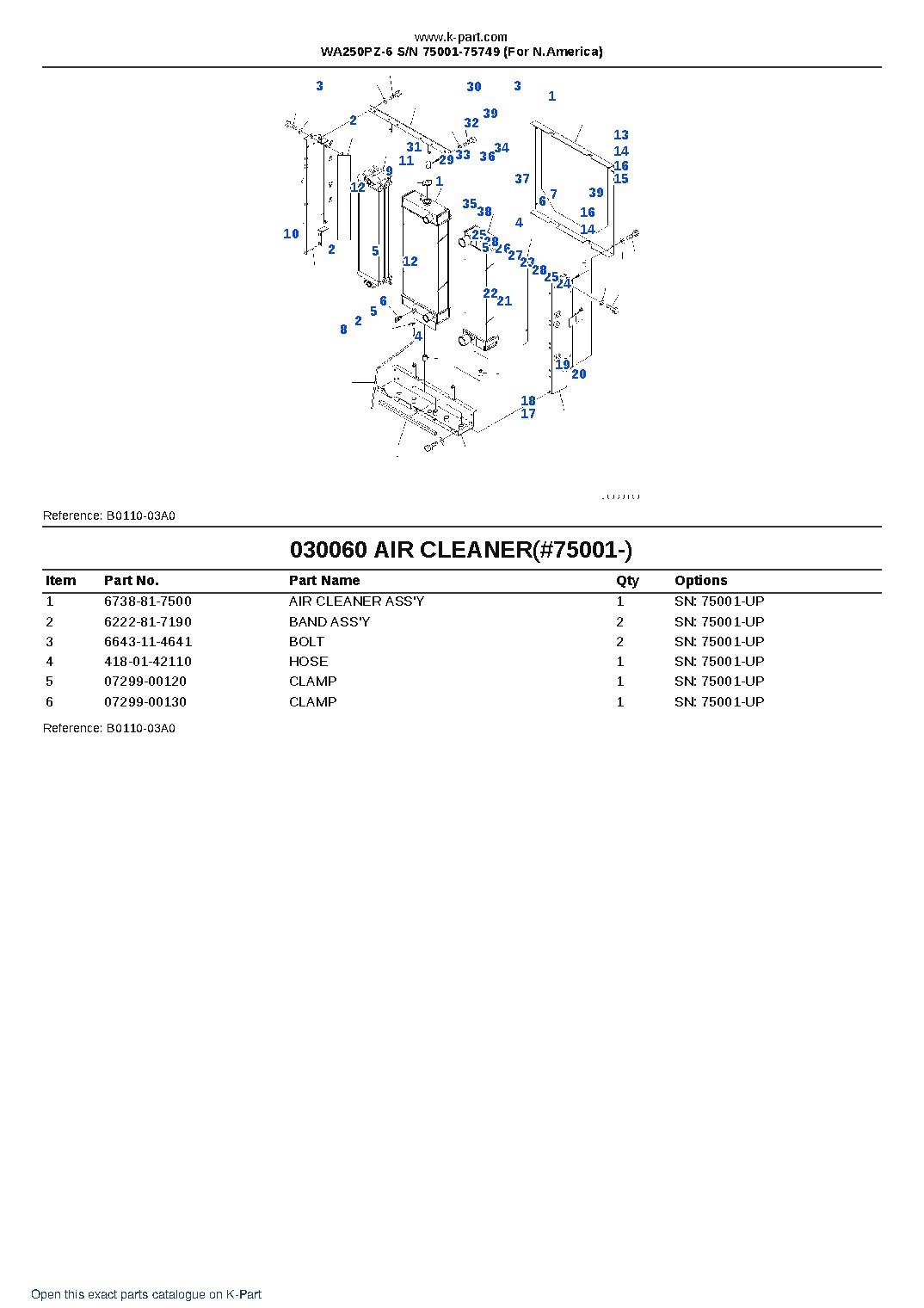 WA250PZ-6 S/N 75001-75749 (For N.America) – sample page 8