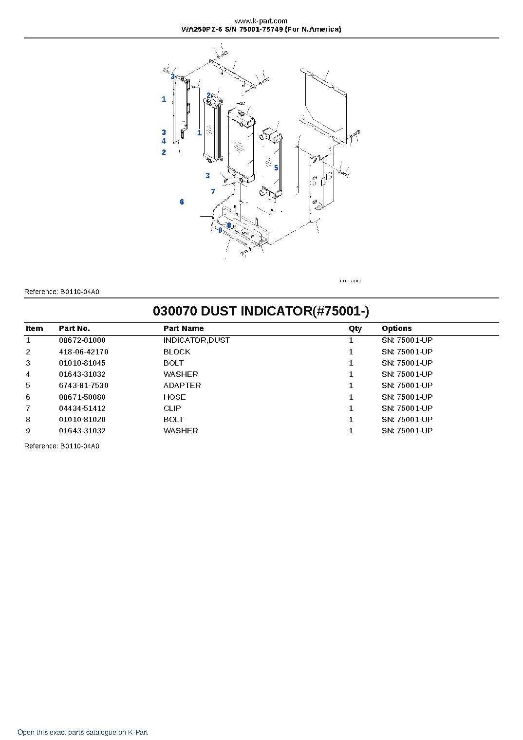 WA250PZ-6 S/N 75001-75749 (For N.America) – sample page 9