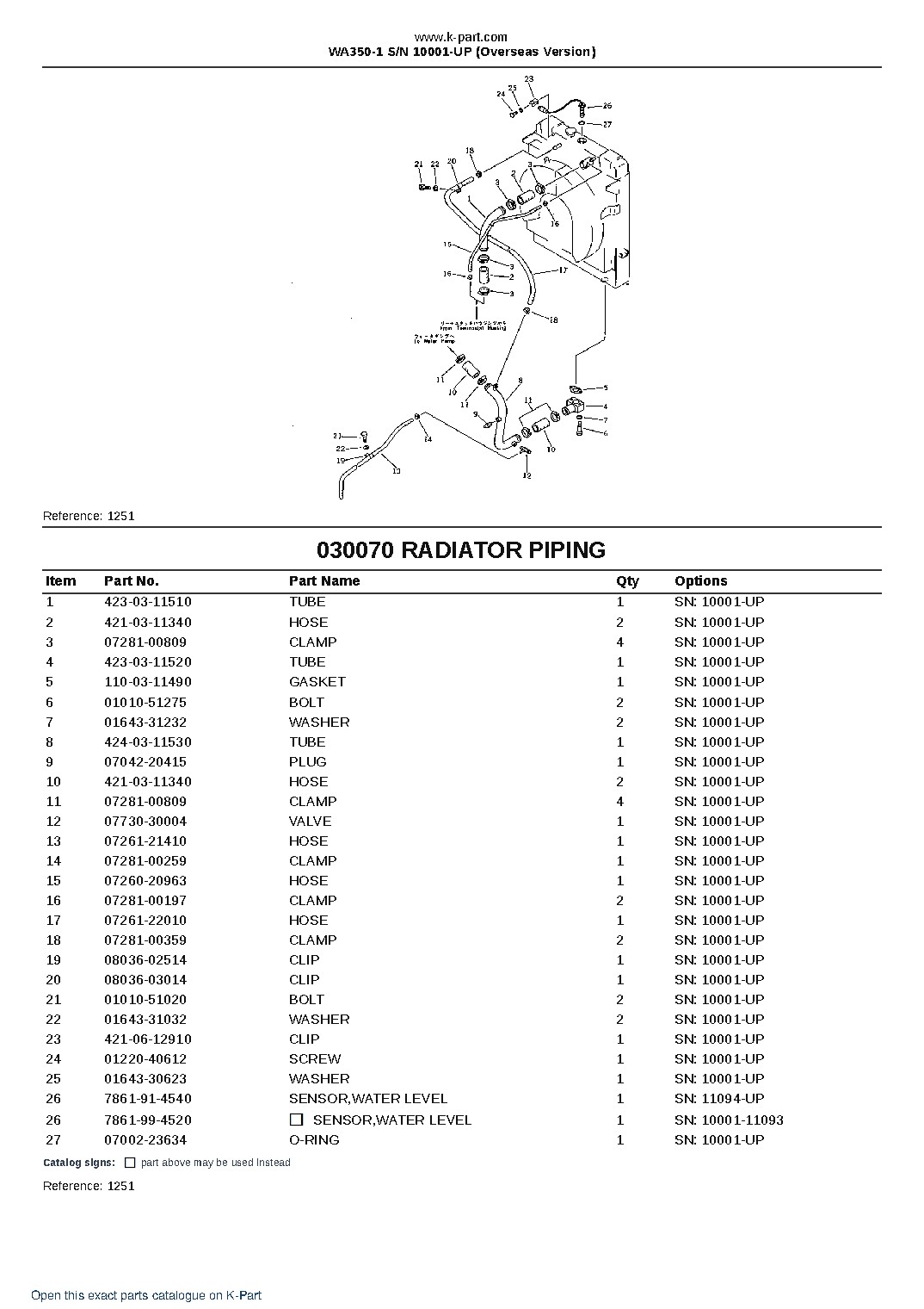 WA350-1 S/N 10001-UP (Overseas Version) – sample page 9