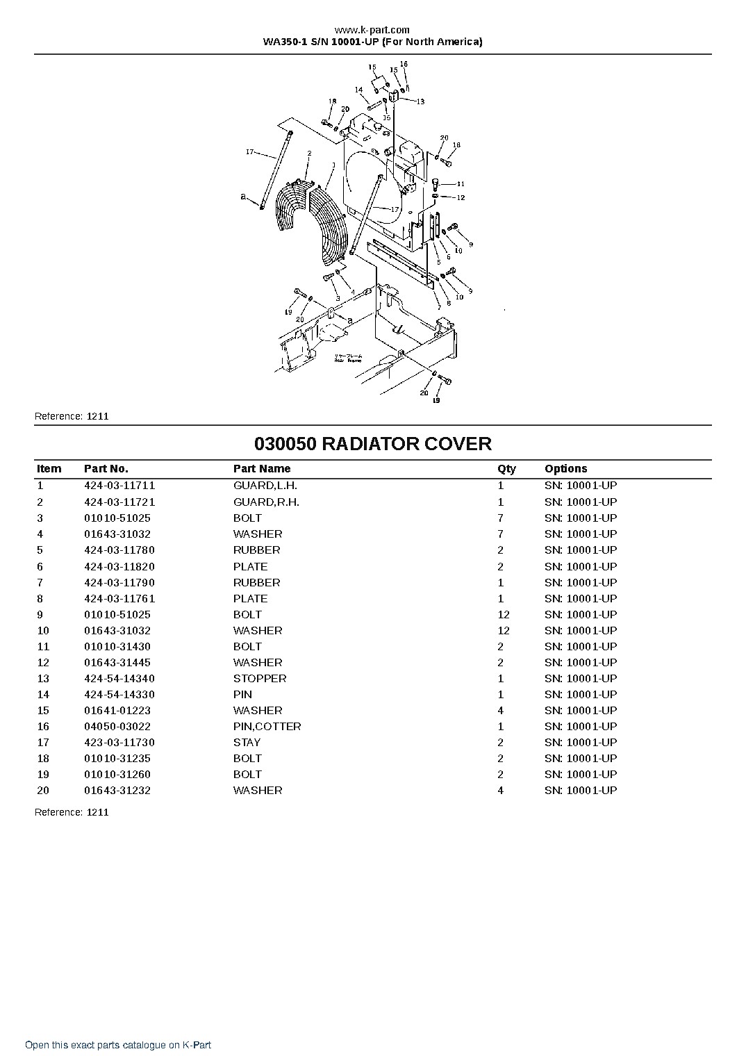 WA350-1 S/N 10001-UP (For North America) – sample page 6