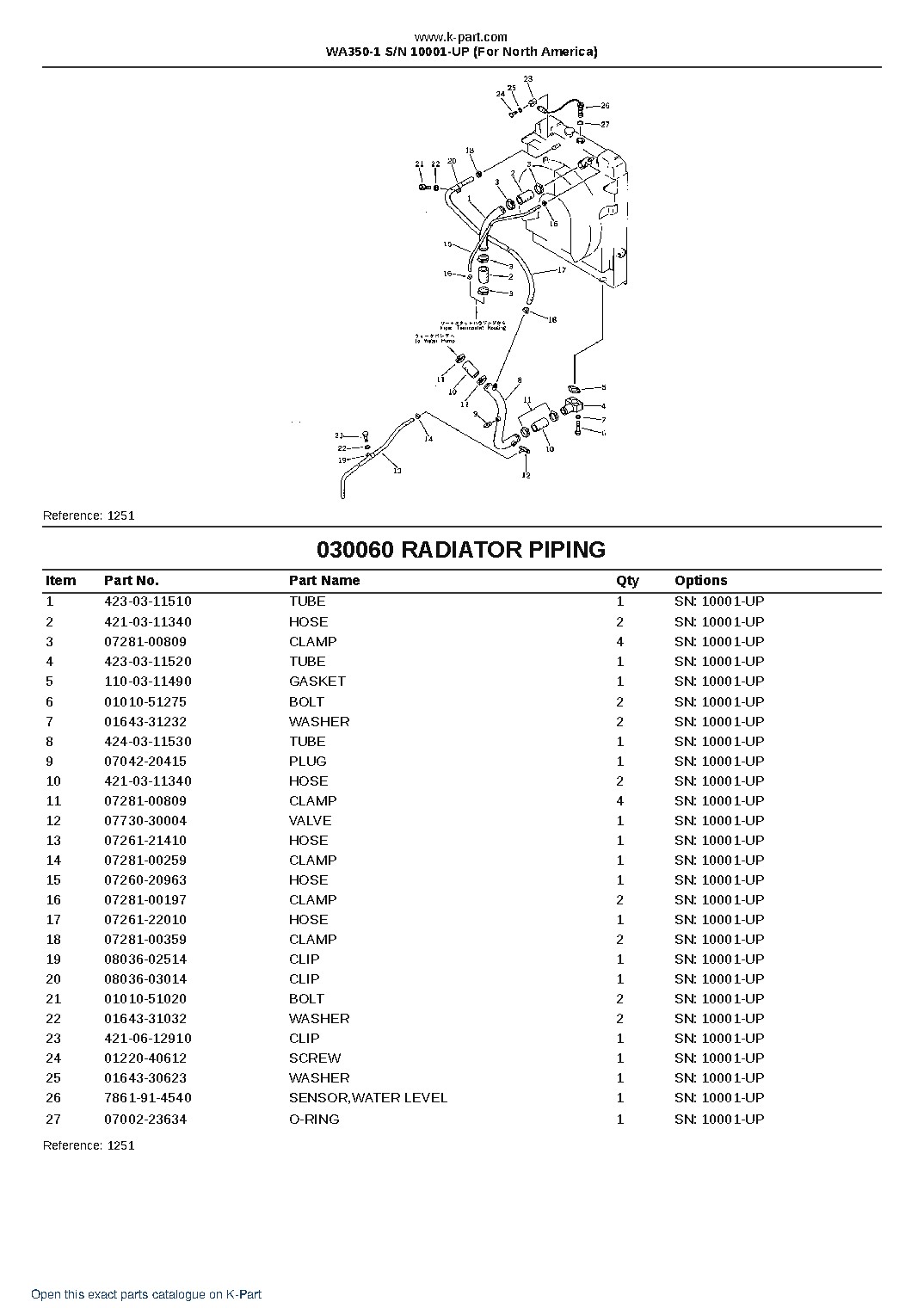 WA350-1 S/N 10001-UP (For North America) – sample page 7