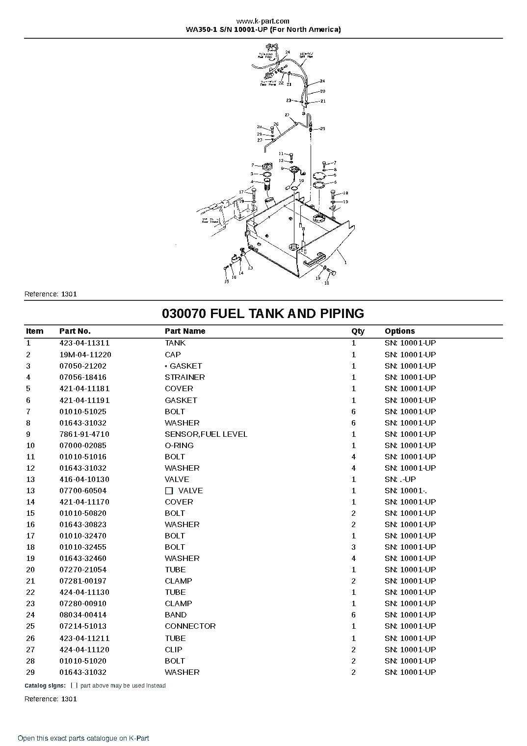 WA350-1 S/N 10001-UP (For North America) – sample page 8