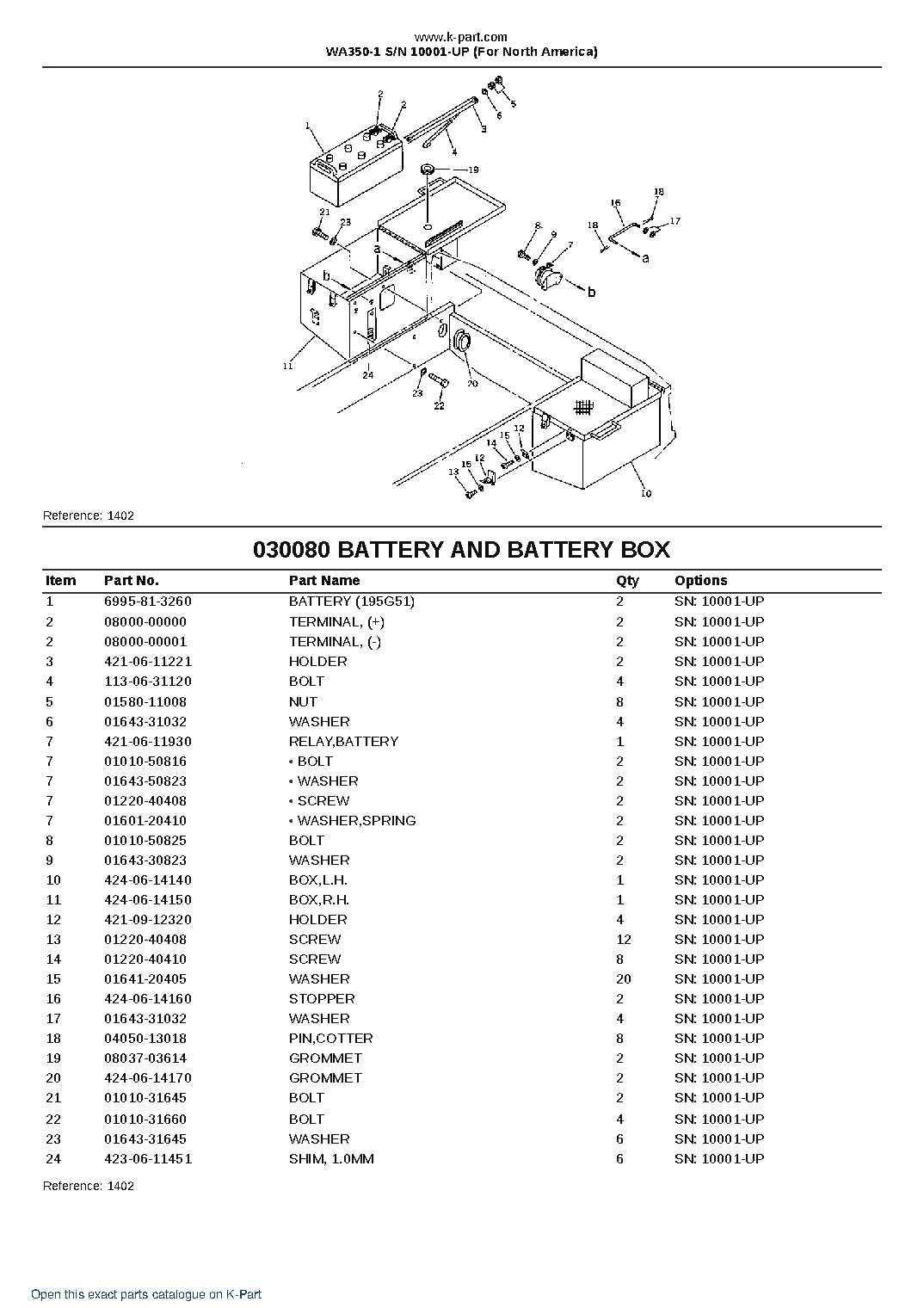 WA350-1 S/N 10001-UP (For North America) – sample page 9