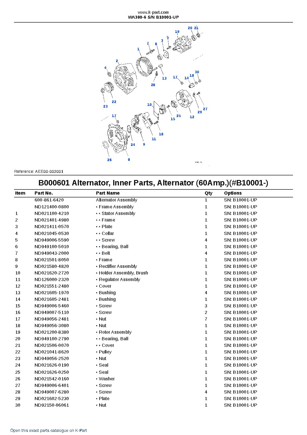 WA380-6 S/N B10001-UP – sample page 6 WA380-6 S/N B10001-UP – sample page 6
