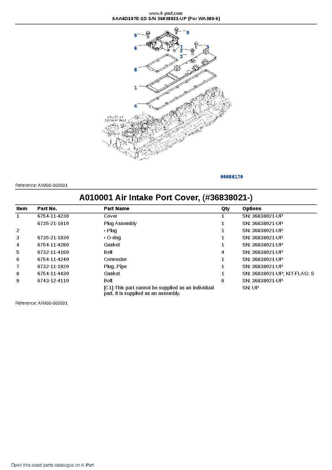 SAA6D107E-1D S/N 36838021-UP (For WA380-6) – sample page 6 SAA6D107E-1D S/N 36838021-UP (For WA380-6) – sample page 6