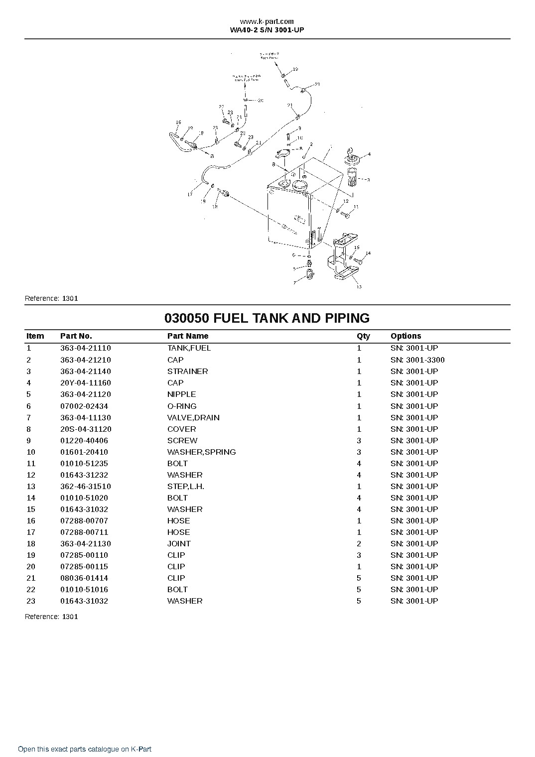 WA40-2 S/N 3001-UP – sample page 5 WA40-2 S/N 3001-UP – sample page 5