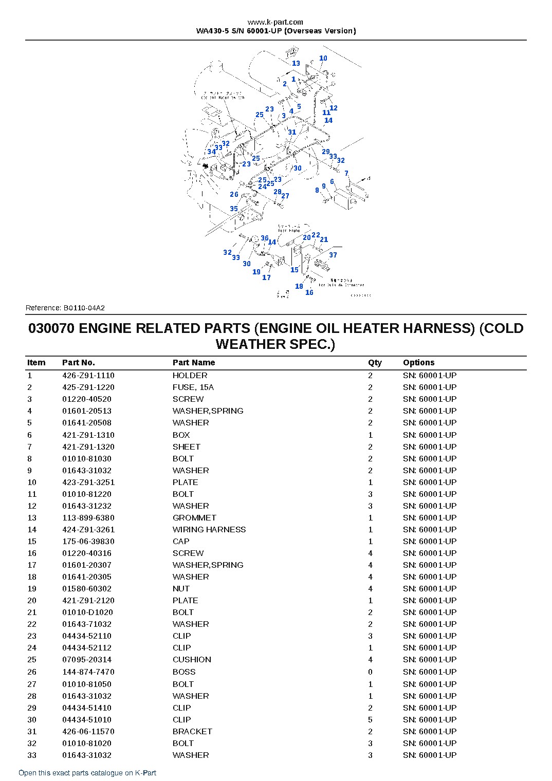WA430-5 S/N 60001-UP (Overseas Version) – sample page 8