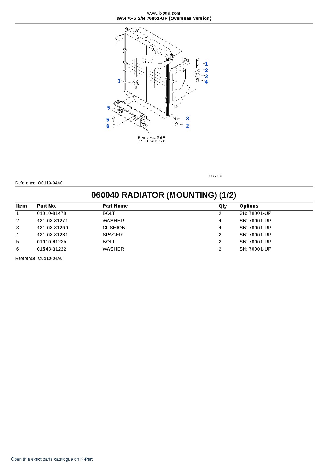 WA470-5 S/N 70001-UP (Overseas Version) – sample page 8