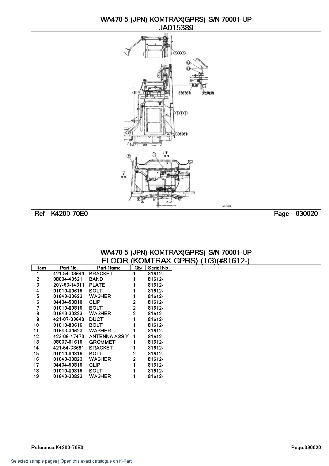 WA470-5 (JPN) KOMTRAX(GPRS) S/N 70001-UP – sample page 2 WA470-5 (JPN) KOMTRAX(GPRS) S/N 70001-UP – sample page 2