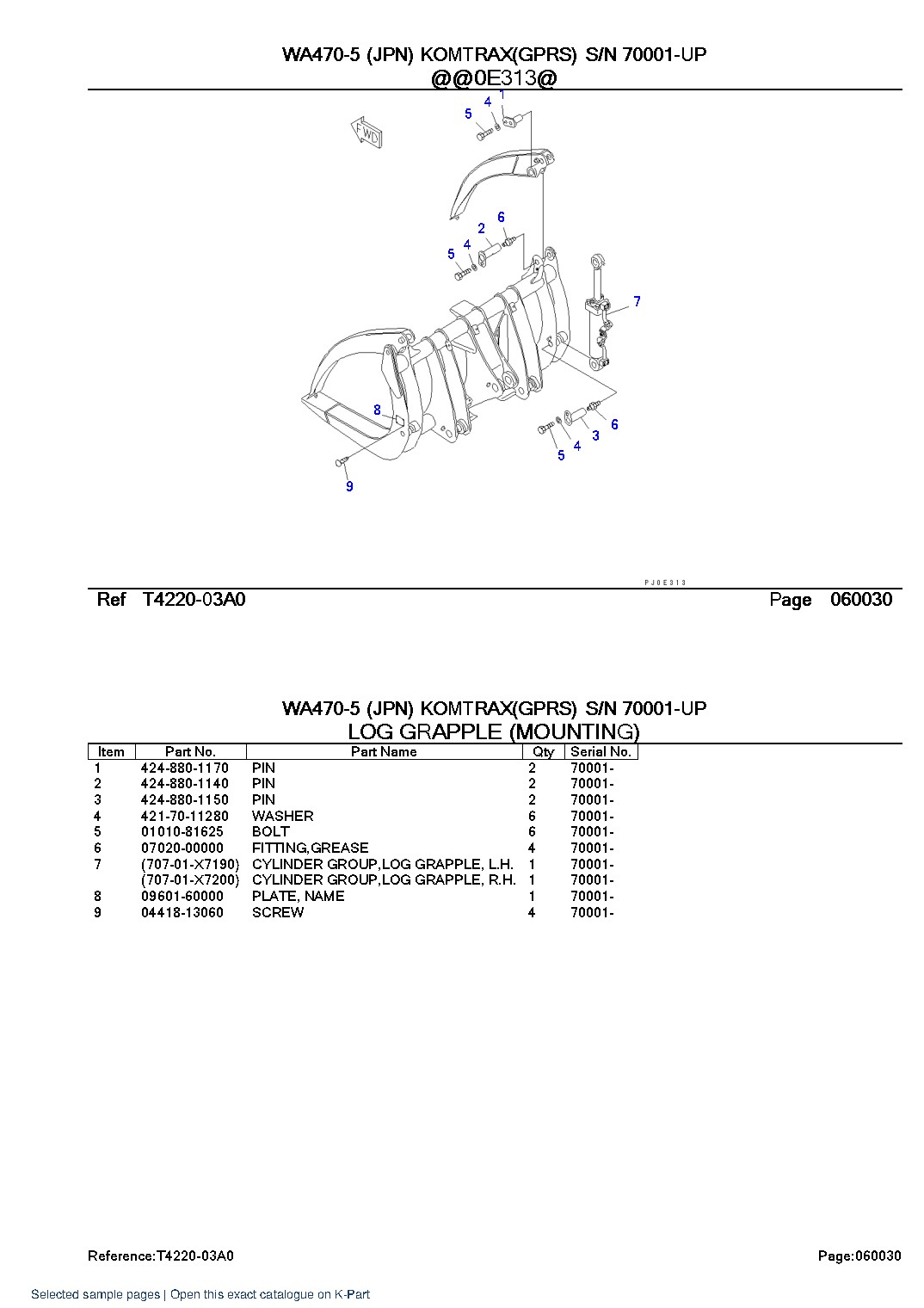 WA470-5 (JPN) KOMTRAX(GPRS) S/N 70001-UP – sample page 8 WA470-5 (JPN) KOMTRAX(GPRS) S/N 70001-UP – sample page 8