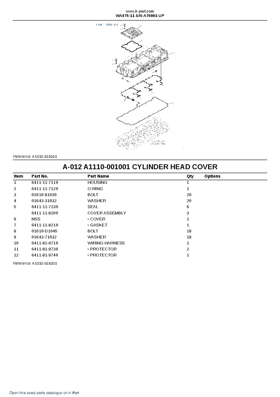 WA475-11 S/N A70001-UP – sample page 6 WA475-11 S/N A70001-UP – sample page 6