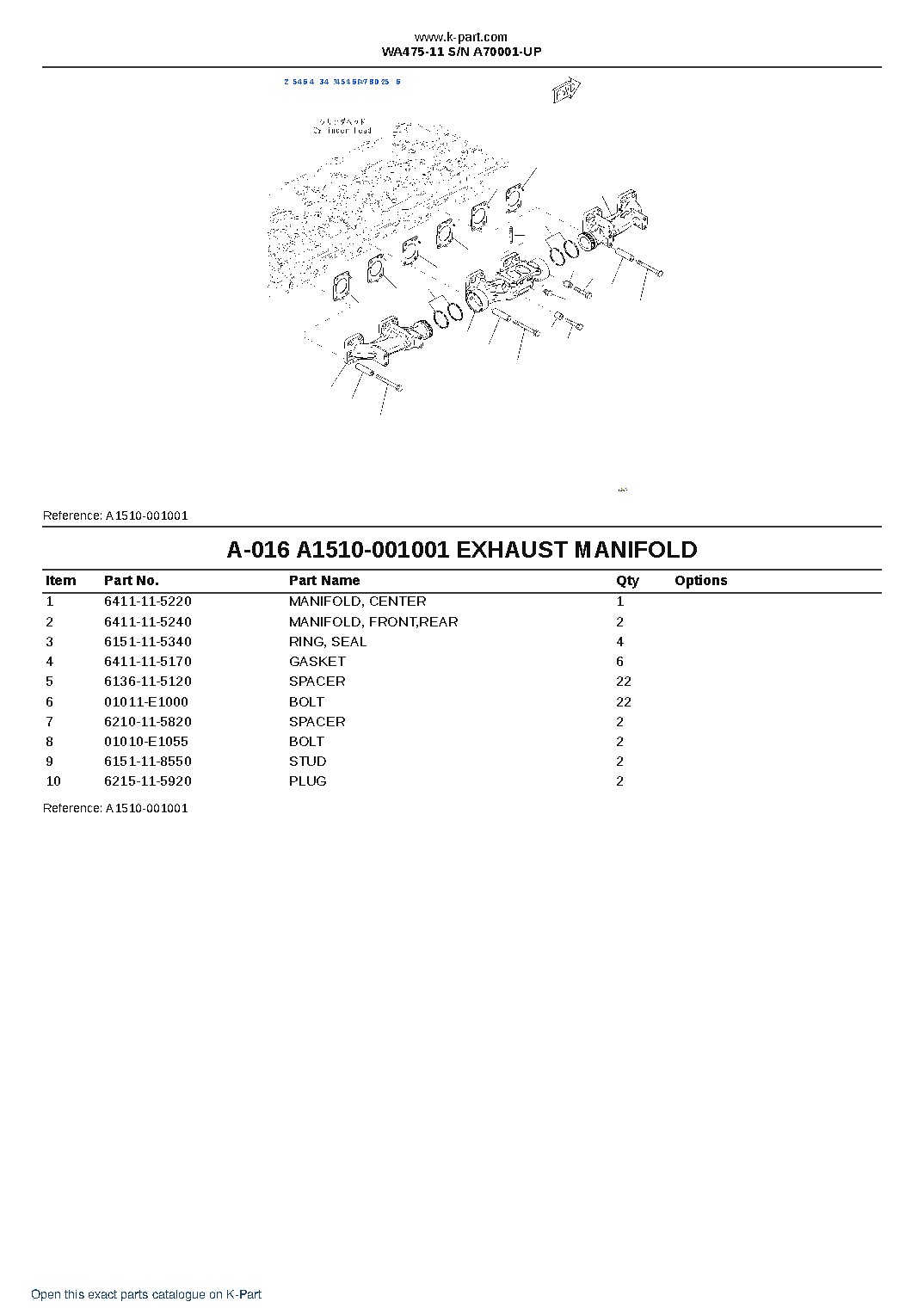 WA475-11 S/N A70001-UP – sample page 8 WA475-11 S/N A70001-UP – sample page 8