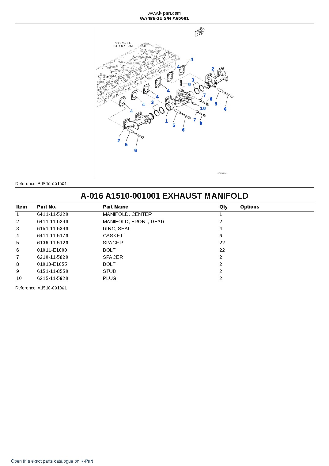 WA485-11 S/N A60001 – sample page 8 WA485-11 S/N A60001 – sample page 8