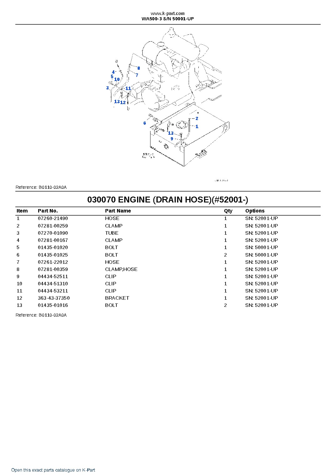 WA500-3 S/N 50001-UP – sample page 7 WA500-3 S/N 50001-UP – sample page 7