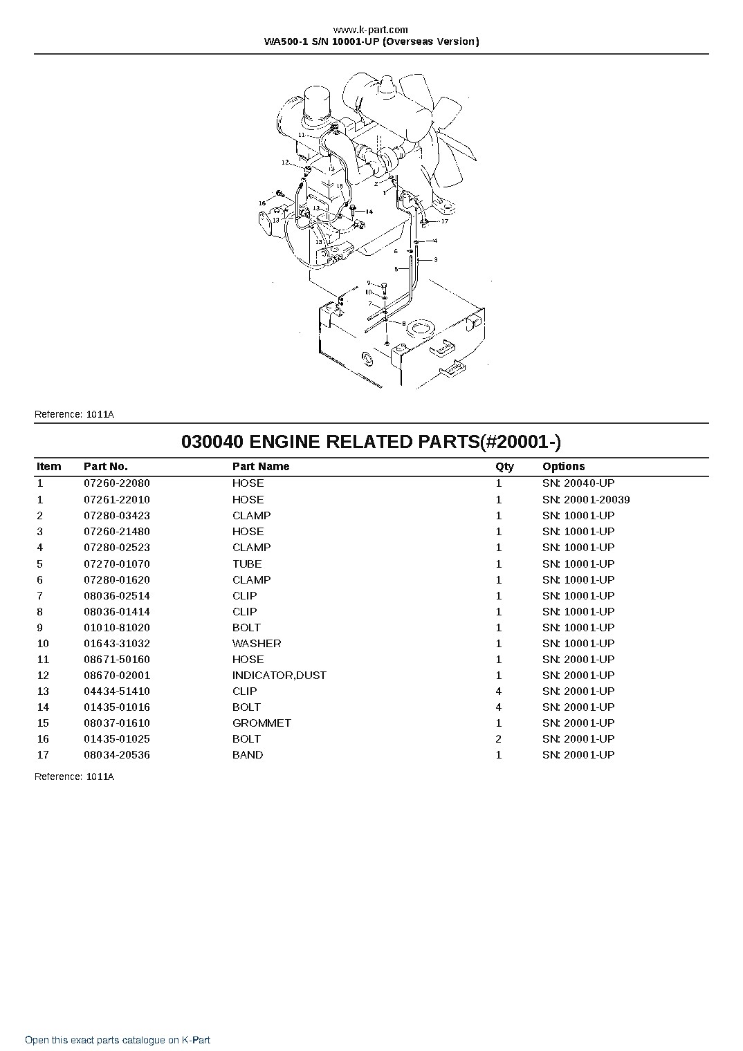 WA500-1 S/N 10001-UP (Overseas Version) – sample page 4