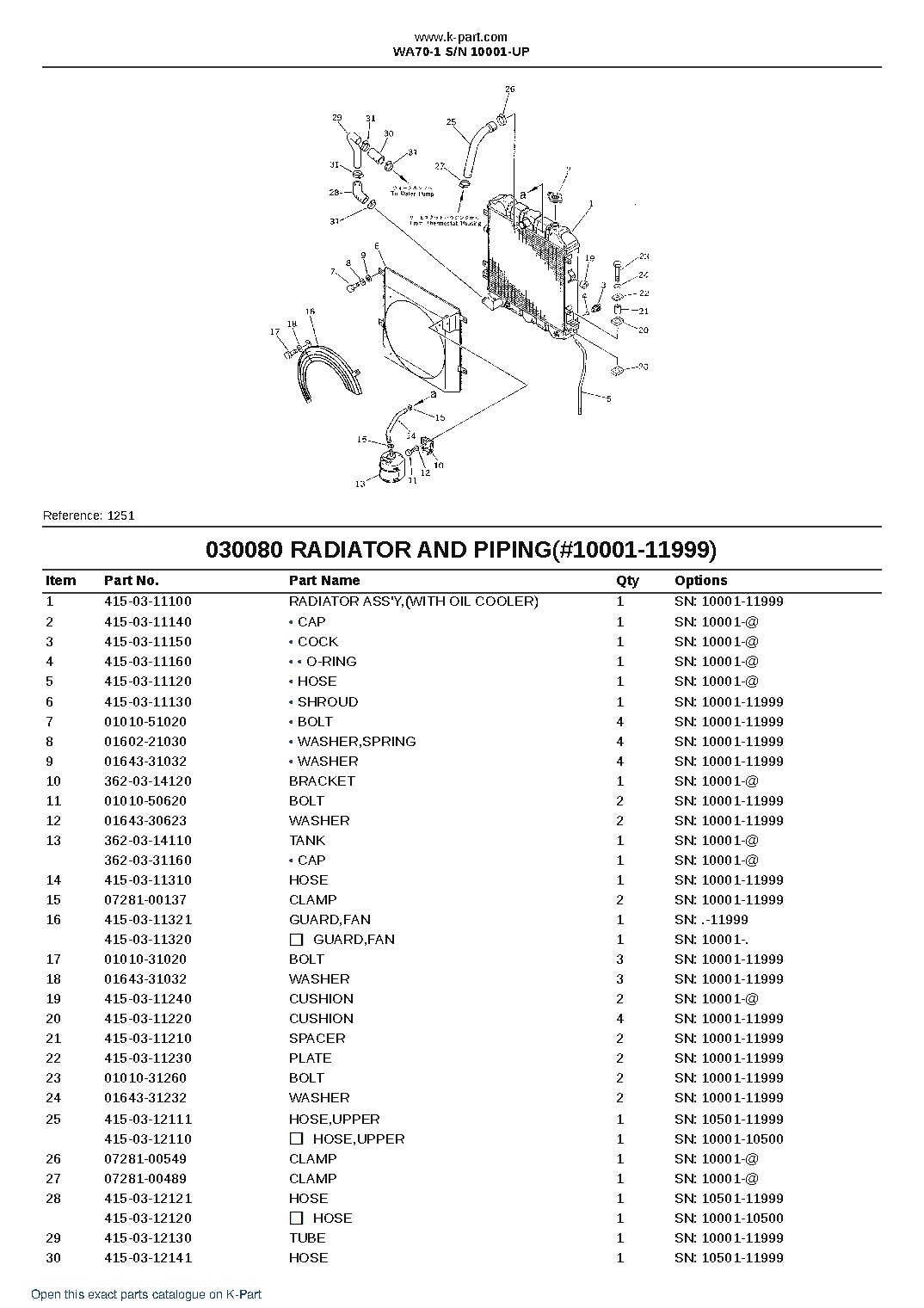 WA70-1 S/N 10001-UP – sample page 10