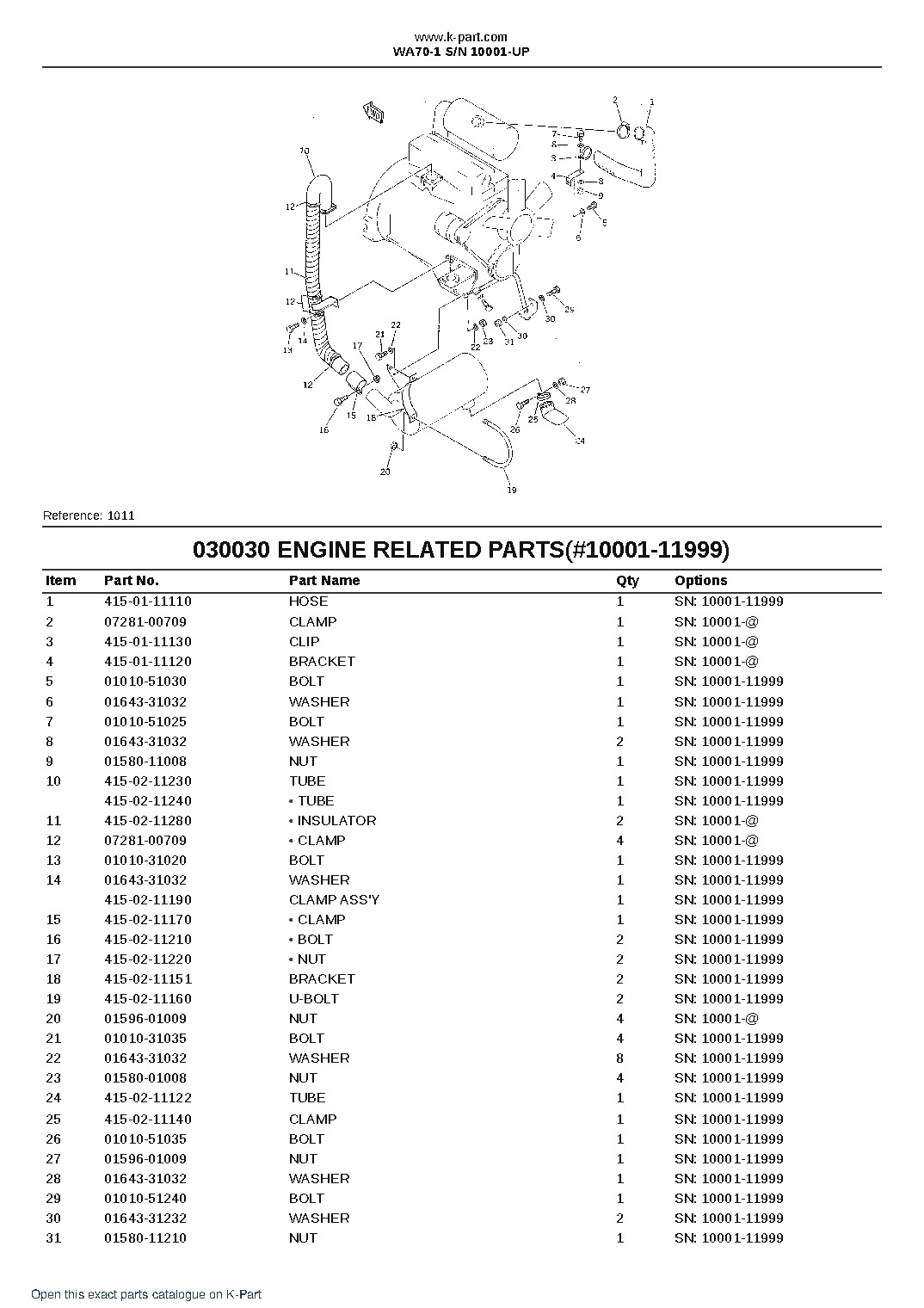 WA70-1 S/N 10001-UP – sample page 3