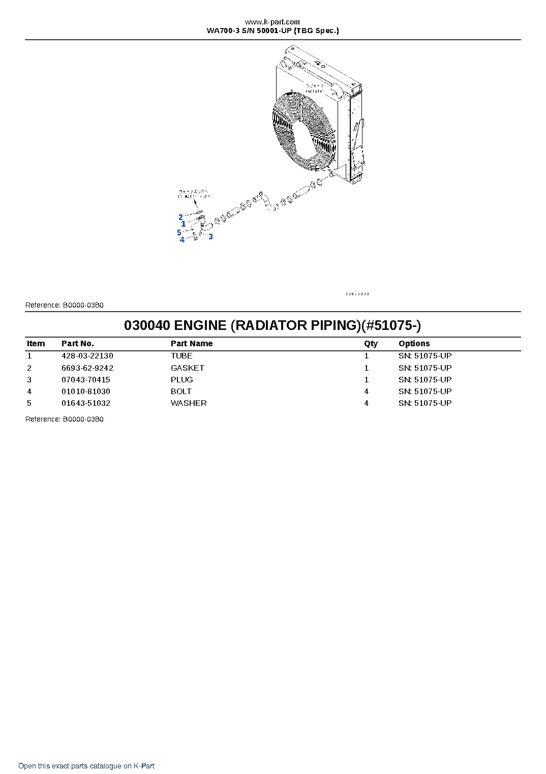 WA700-3 S/N 50001-UP (TBG Spec.) – sample page 4 WA700-3 S/N 50001-UP (TBG Spec.) – sample page 4