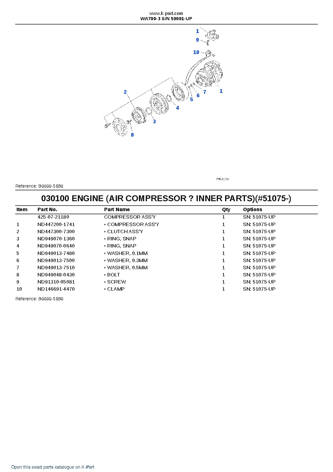 WA700-3 S/N 50001-UP – sample page 10